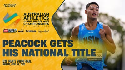 Zaiver Peacock too strong in U20 Men's 200m final | 2026 Australian Athletics Junior Championships