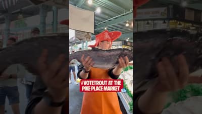 #VoteTrout at Pike Place Market 🐟