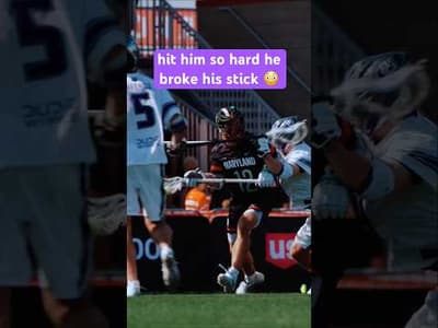 hit him so hard he broke his stick