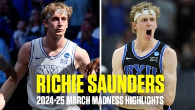 Richie Saunders March Madness highlights at BYU