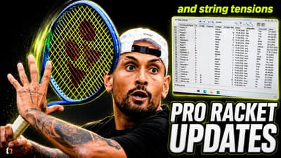The lastest tour racquet updates and string tensions