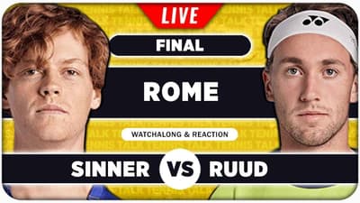 SINNER vs RUUD • ATP Rome 2026 Final • LIVE Tennis Watchalong