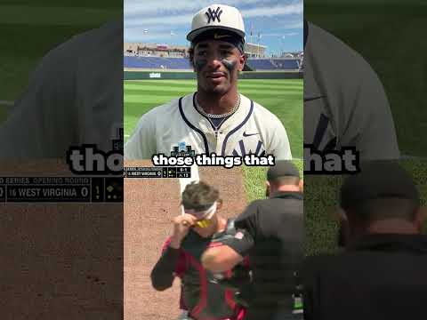 WVU Baseball's Armani Guzman discusses the moment he stole home 🎙️ #shorts