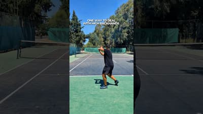 Deal With High Backhands 🎾 (simple solution)