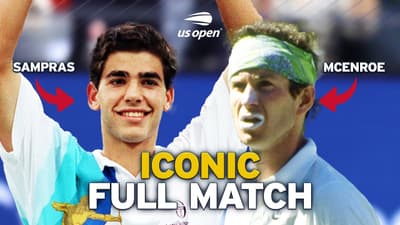 Pete Sampras vs. John McEnroe Iconic Full Match | 1990 US Open Semifinal