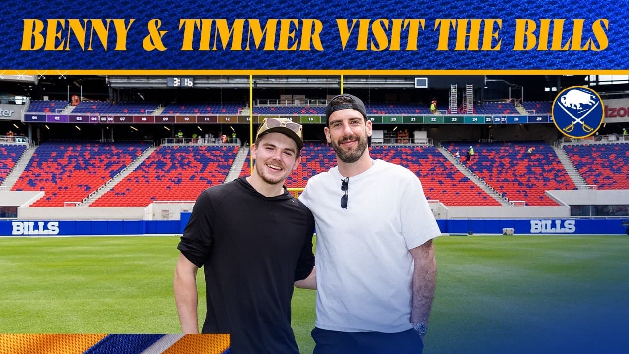 "I'm Too Short For Football" | Zach Benson & Conor Timmins Visit The Buffalo Bills | Buffalo Sabres