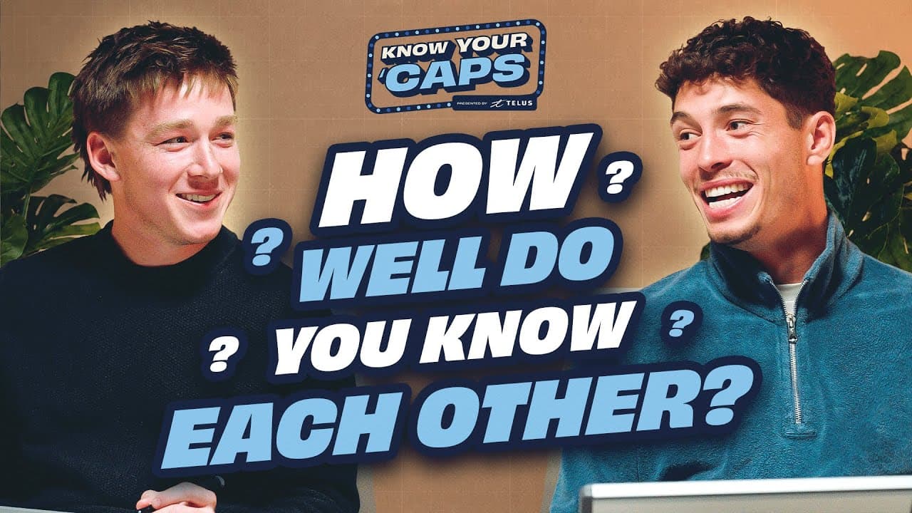 Sebastian Berhalter and Tate Johnson put to the test 👀 | Know Your 'Caps Presented by TELUS🎙️
