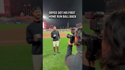 Bryce Eldridge has been reunited with his first home run ball ⚾️