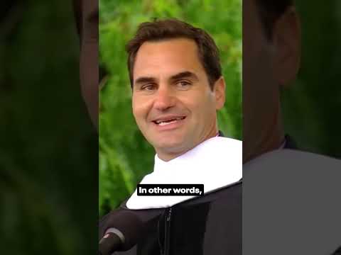 Roger was dropping gems for the grads 💎 #federer #graduation #wisdom #tennis #life