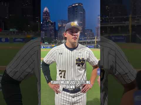 Notre Dame's Jack Radel after an 8-strikeout day vs. Clemson at the ACC Tournament ☘️ #baseball #mlb