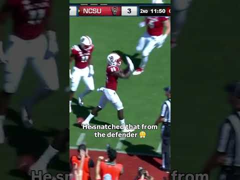 That was an aggressive catch 🔥 #ncstate #accfootball #collegefootball