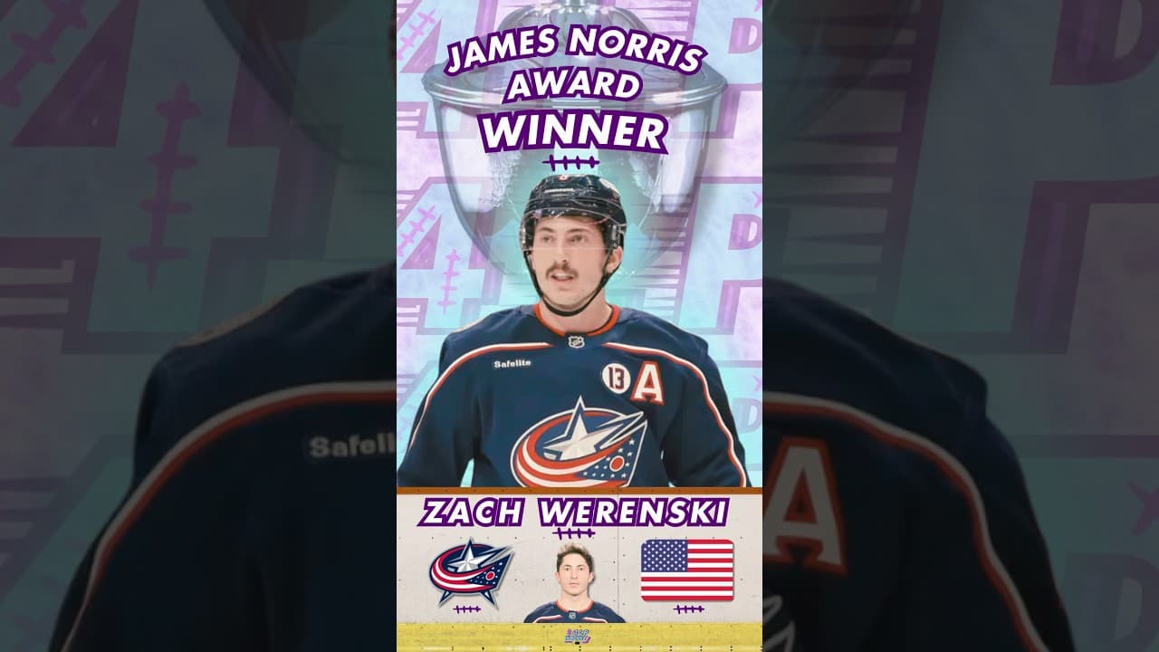 TOP D MAN 💪👏 #hockeyshorts #nhl #nhlshorts #hockey #nhlaward #nhlawards #cbj #columbusbluejackets