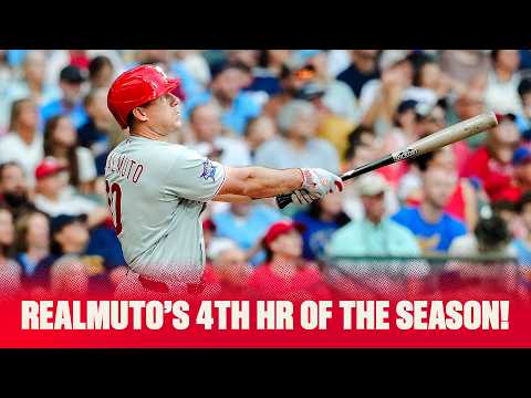 PERFECT PERFECT! J.T. Realmuto LAUNCHES 3-Run Shot vs. Brewers!
