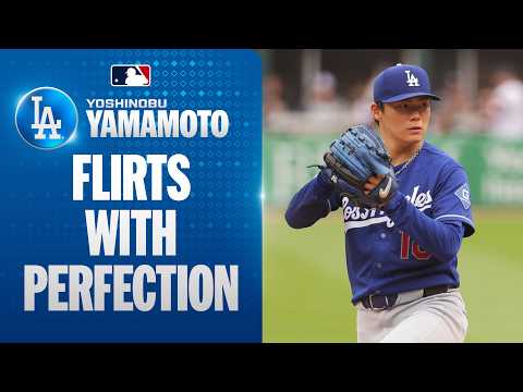 Yoshinobu Yamamoto strikes out seven in a DOMINANT start for the Dodgers! 😤 (7.2 perfect innings!)