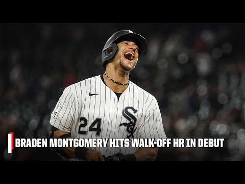WALK-OFF HOME RUN IN MLB DEBUT 🤯 Braden Montgomery gives White Sox the win vs. Braves 😤 | ESPN MLB