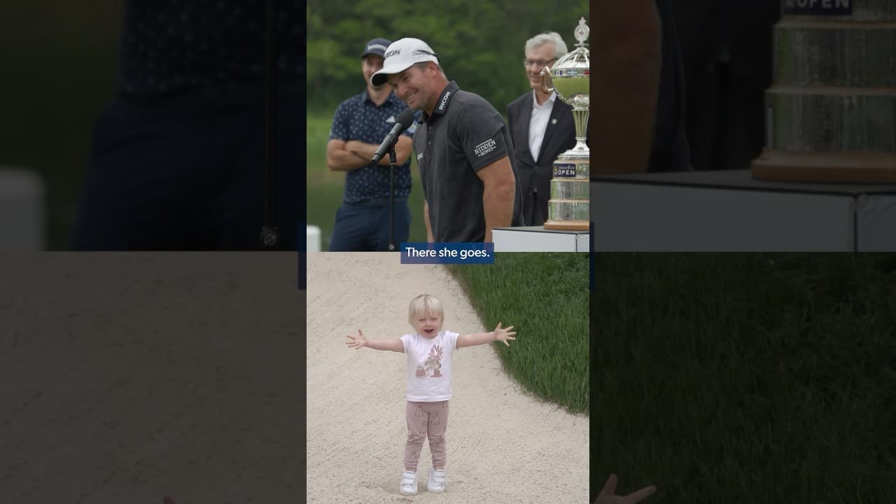 The most wholesome bunker shot you’ll see today 🥹