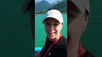 1.9km in the stunning Lake Walchsee! 🌊🏊‍♀️
