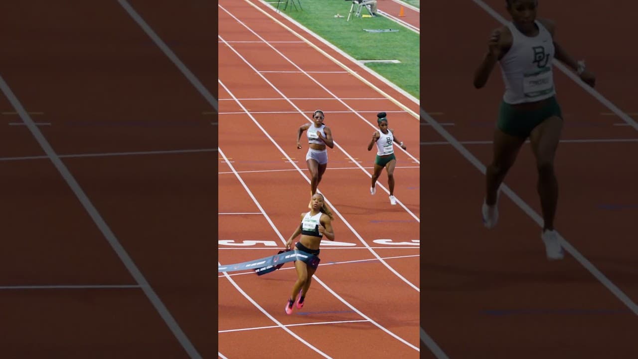 Double trouble 🥇🥇 Mia & Mariah Maxwell complete the sprint sweep with a 1-2 finish in the 200m 🇺🇸