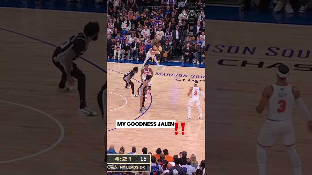 Brunson from WAY out there🔥🔥 #nba #nyknicks #nbaplayoffs
