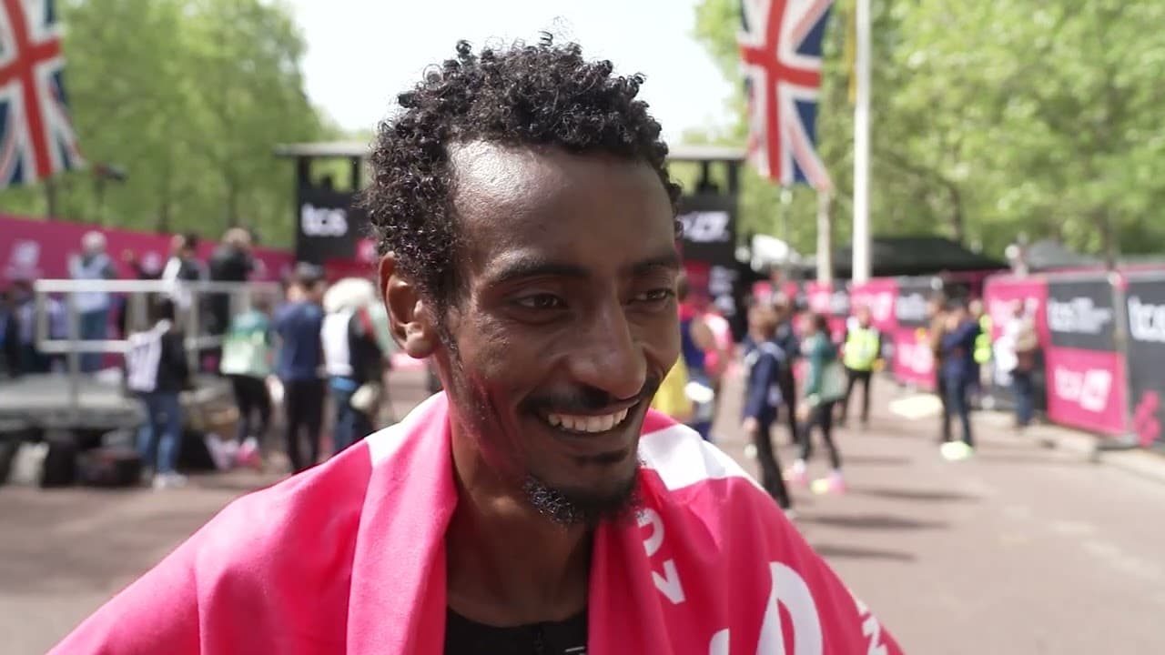 Yomif Kejelcha in disbelief after 1:59:41 debut at 2026 London Marathon