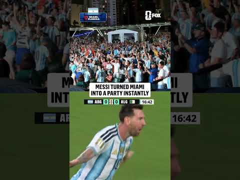 THE SCENES AS MESSI SCORES THE OPENER 🇦🇷