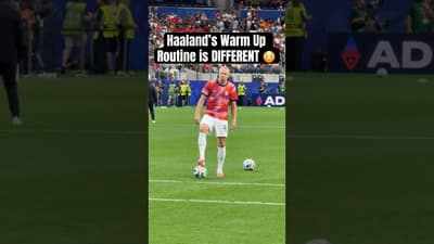 Haaland’s Warm Up Routine is DIFFERENT 😳 #FIFAWorldCup #AD