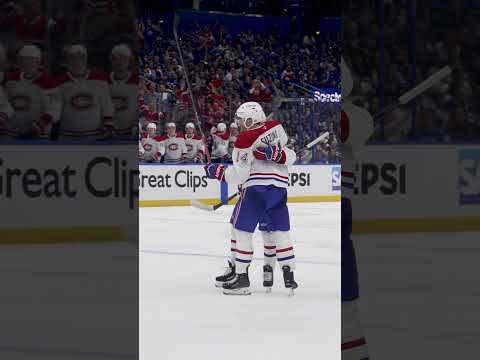 First NHL playoff goal for Lane Hutson #Shorts