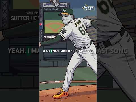 He Listens to WHAT Before Every Game?! 😱⚾️ #athletics #Shorts