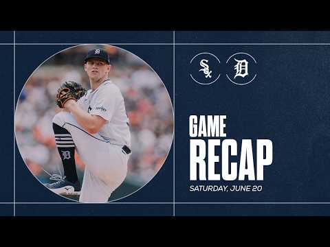 Game Highlights: Melton on the Mound, Dingler hits a Home Run Tigers Win vs. White Sox | 6/20/26