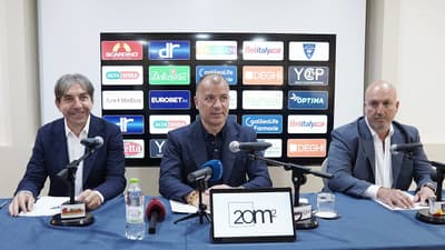 Conferenza del Presidente Sticchi Damiani, del Vicepresidente Liguori e del Direttore Trinchera