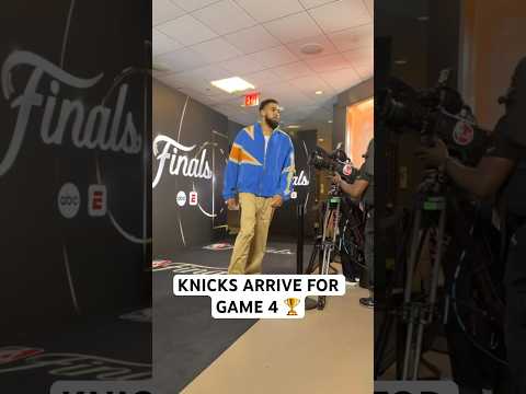 Knicks arrive for Game 4 of the NBA Finals 🏆