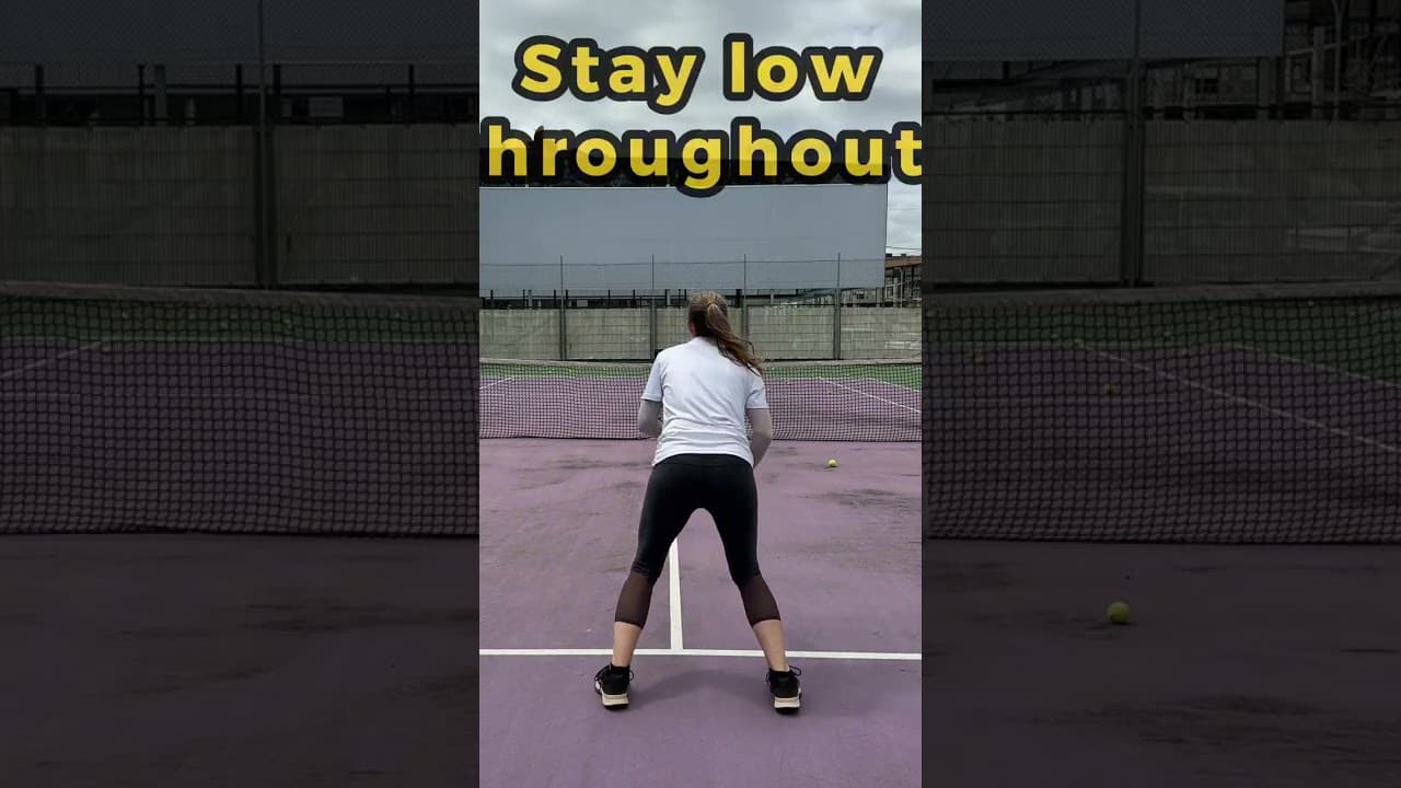 🦵🔥 volley drill to work on tough, low #tennisvolleys!