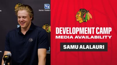 Samu Alalauri on his first day of DEV CAMP 📋 | Chicago Blackhawks