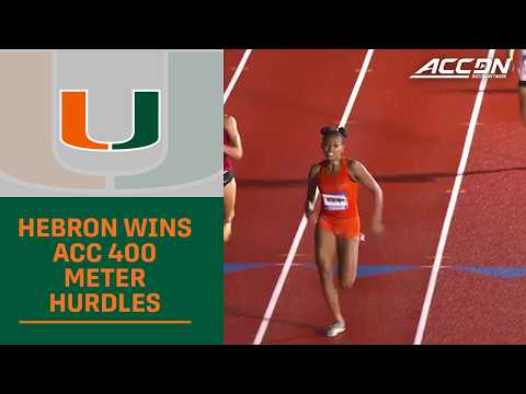 Miami's Sanaa Hebron Wins ACC 400-Meter Hurdles