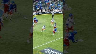 SAM ENGLISH ICES GAME 1 OF THE NLL FINALS