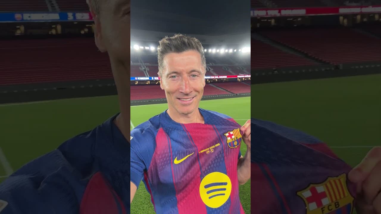 We'll miss you too, Robert 🥹 #shorts #fcbarcelona #lewandowski
