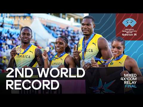 2nd World Record for Team Jamaica in the Mixed 4x100m | World Athletics Relays Gaborone 26