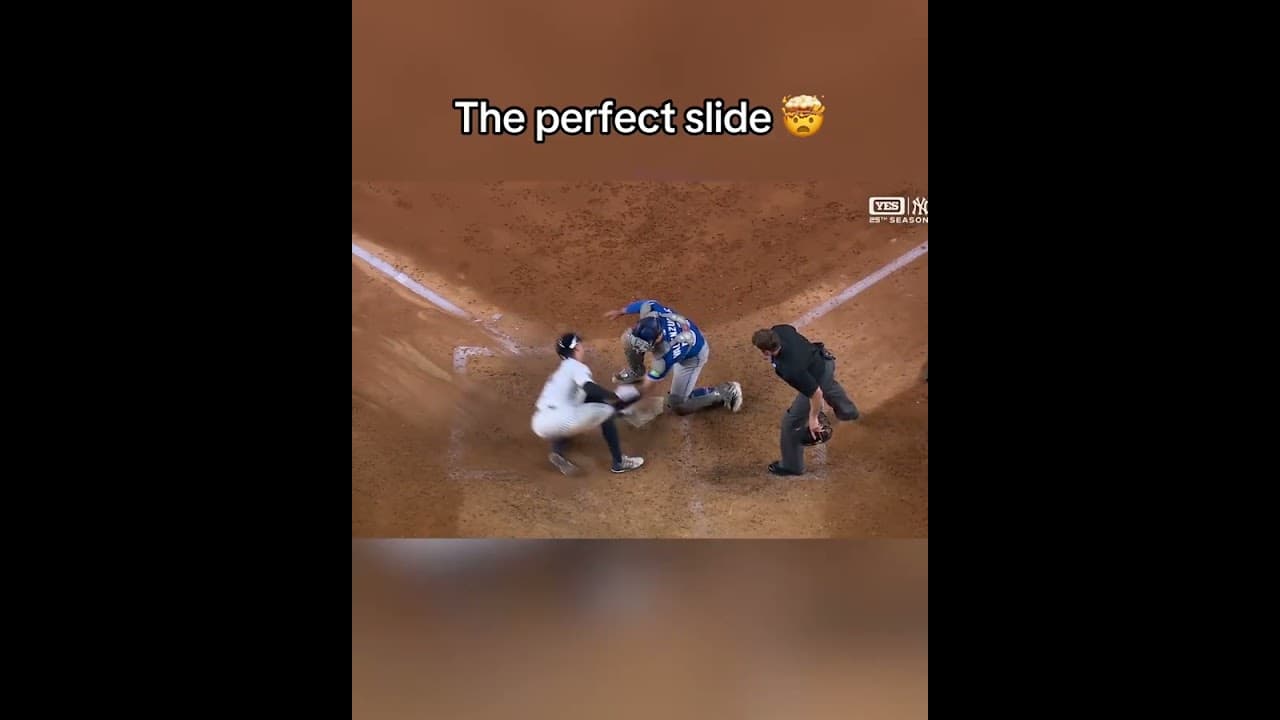 Anthony Volpe avoided the tag 🙌