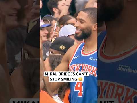 Mikal Bridges is loving it 😁