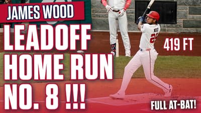James Wood MLB-Leading 8th Leadoff Bomb | Full At-Bat