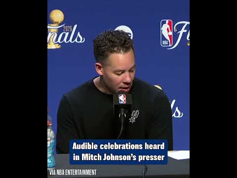 You could hear celebrations at MSG in the background of Spurs coach Mitch Johnson's postgame presser