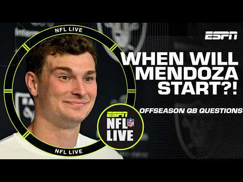 OFFSEASON QB QUESTIONS 👉 Fernando Mendoza, Tyler Shough, Joe Burrow & Carson Beck | NFL Live