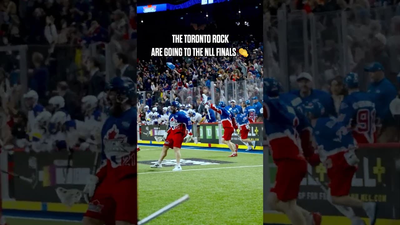 The moment @TorontoRockLax  advanced to the sport's biggest stage! 🍾#NLLFinals