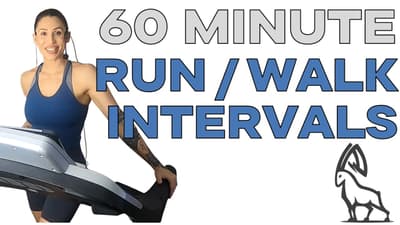 60-Min Run Walk Intervals 🏃‍♀️ Follow Along Treadmill Workout