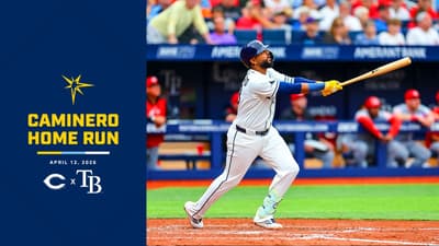 Junior Caminero hits a home run at home vs the Reds