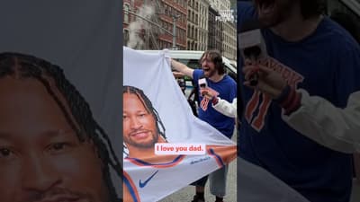 A Father's Day message for Jalen Brunson, from two dedicated Knicks fans.