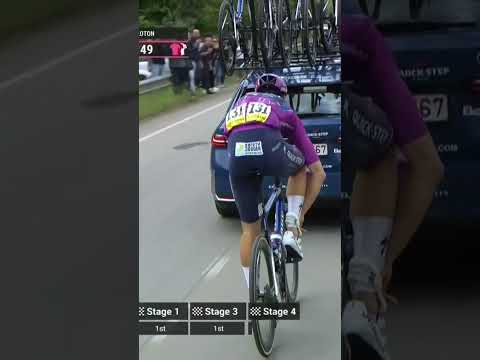 Paul Magnier changing his shoe on the go! 🔄👞 Who else would be in a ditch if they tried this? 🙋‍♂️