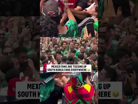 Mexico and South Korea fans = instant friendship 🤝