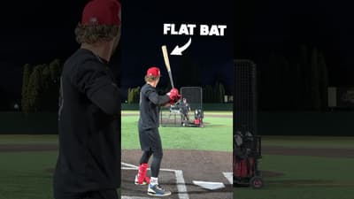 Hitting with a FLAT BAT (Illegal Wood Bat)