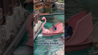Aidan Park & Bauer Berry Get Stuck on Paddle Boat!